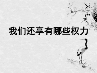 我们还享有那些权力
