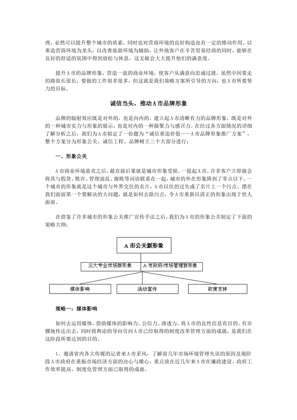 A市品牌形象公关策划方案_第3页