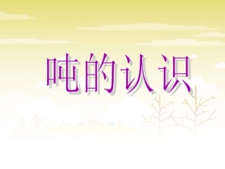 《吨的认识》课件