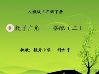 人教2011版小学数学三年级数学广角--搭配