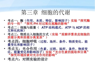 高中生物《细胞与能量》课件2-浙教版必修1