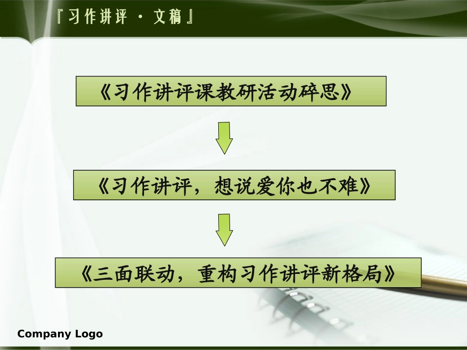 优秀成果报告会讲稿：我的习作讲评三部曲-课件_第2页