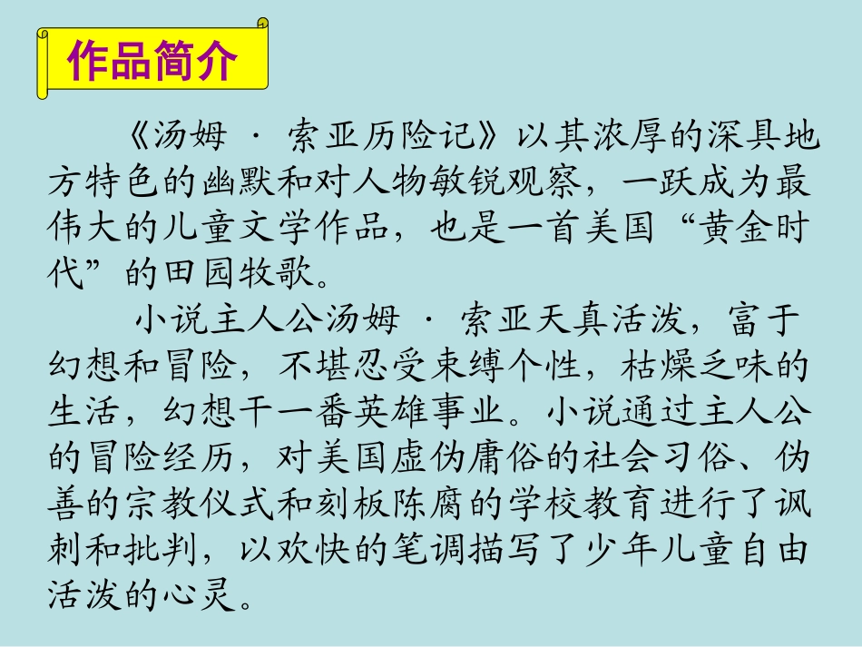 《汤姆索亚历险记》课件1_第3页