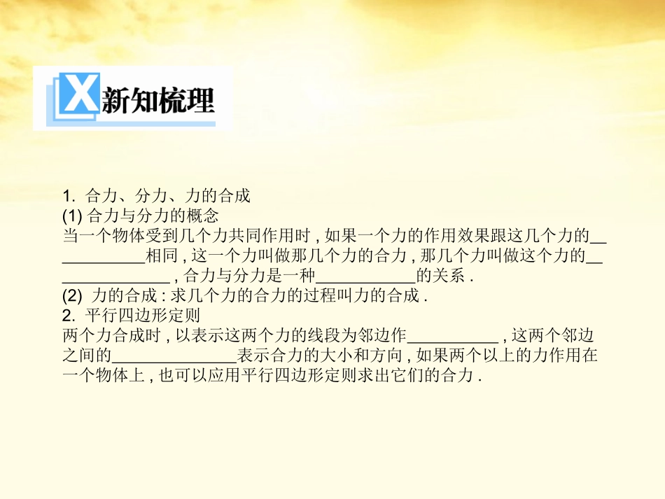 高中物理-第三章第四节3.4力的合成课件-新人教版必修1-_第2页