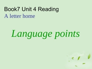 高一英语《Unit4-Language-points》课件-新人教版