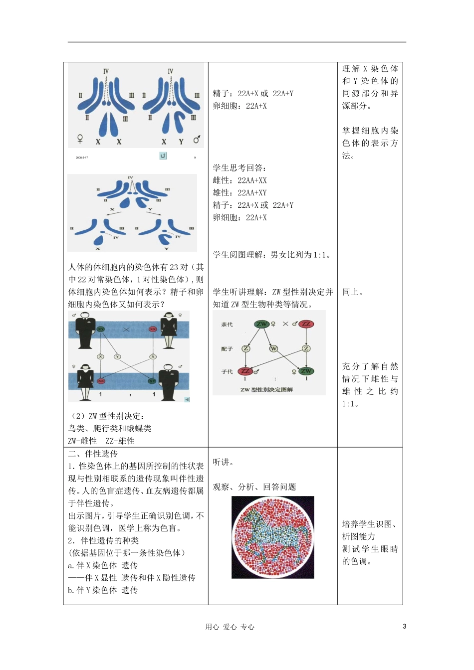 高中生物-8.2《伴性遗传》教案(5)-沪科版第三册_第3页