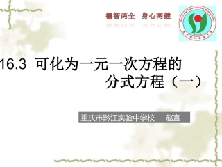 17.3可化为一元一次方程的分式方程