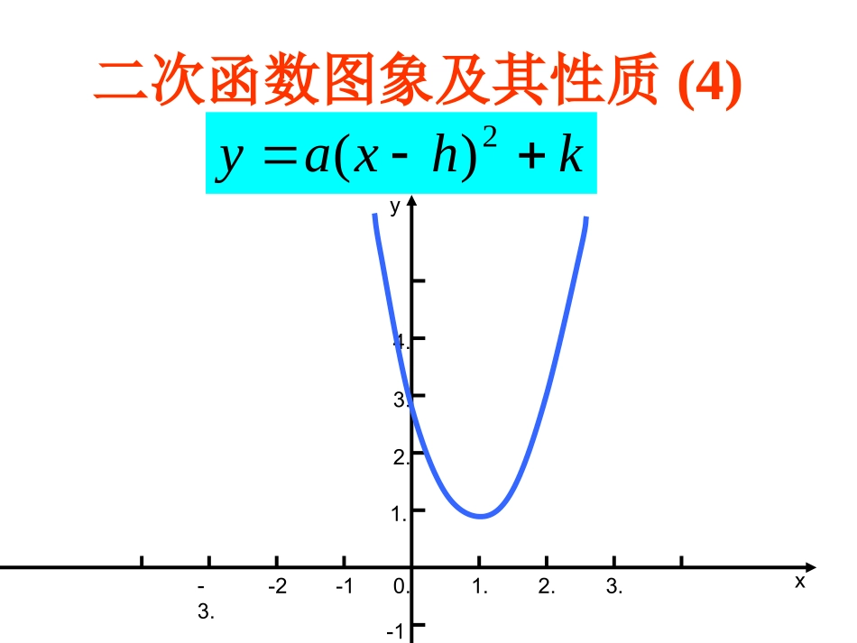二次函数y=a(x-h)2+k的图像与性质.1二次函数图像与性质(4)(公开课)_第1页