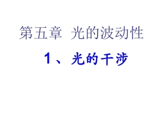 4.1光的干涉