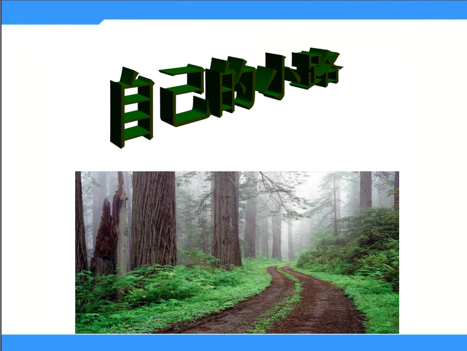 9《自己的小路》ppt课件2_第1页