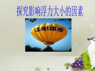 安徽省阜南县三塔中学八年级物理下册《8.5探究影响浮力大小的因素》课件-北师大版