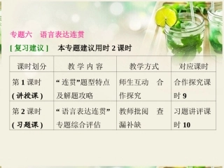 (江西专用)2014届高三语文总复习-专题6-语言表达连贯课件