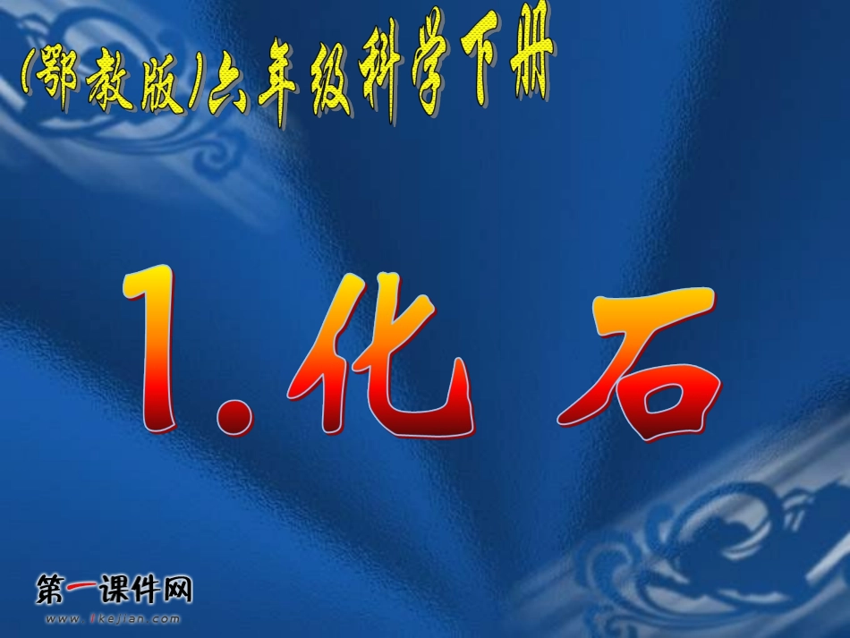 (鄂教版)六年级科学下册课件化石1_第1页