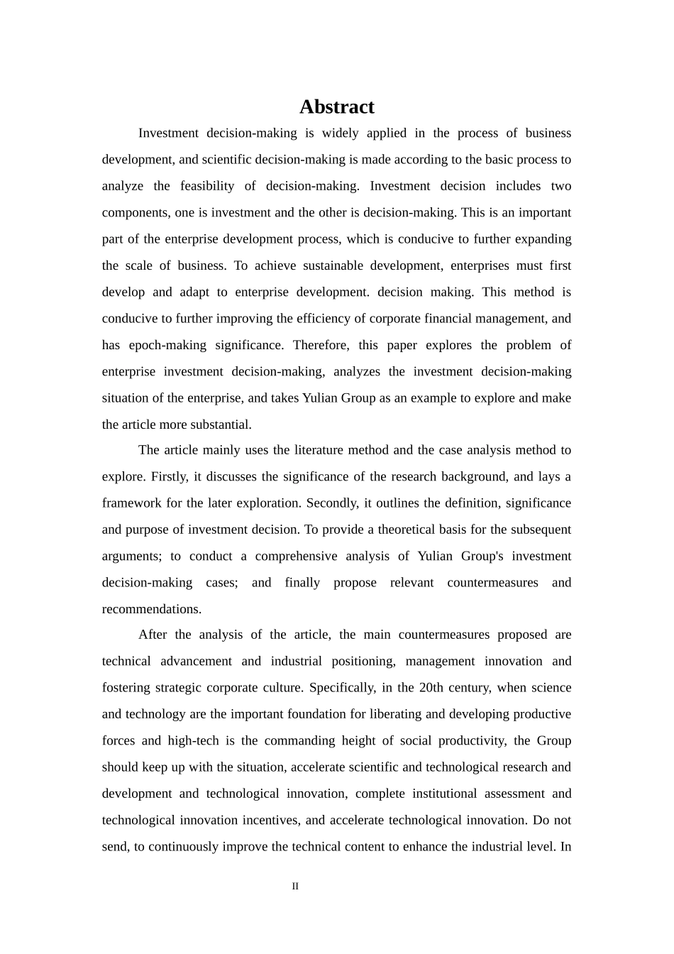 豫联集团的投资决策分析财务管理专业_第2页