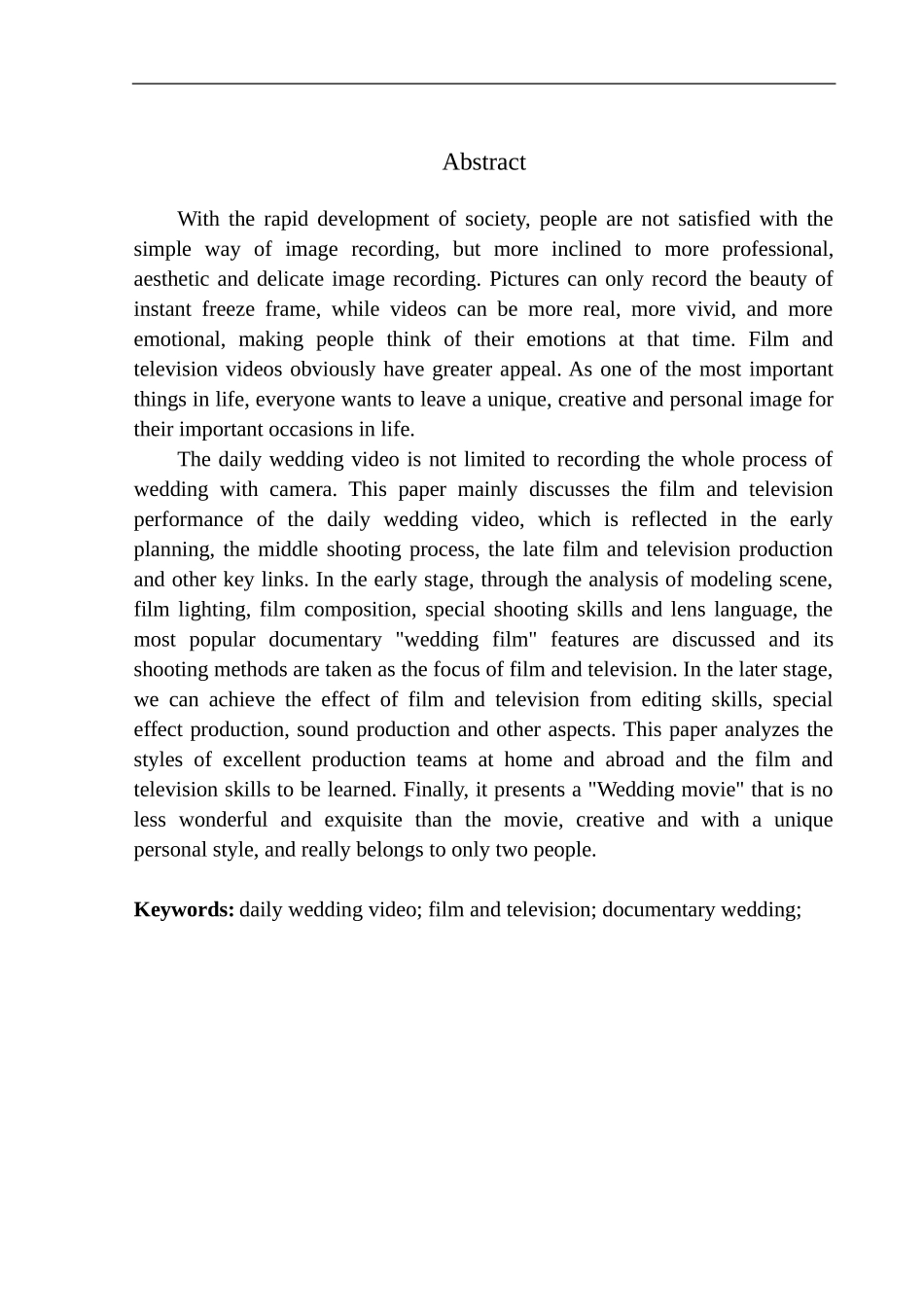 影视编导专业 日常婚礼视频的影视化表现_第3页