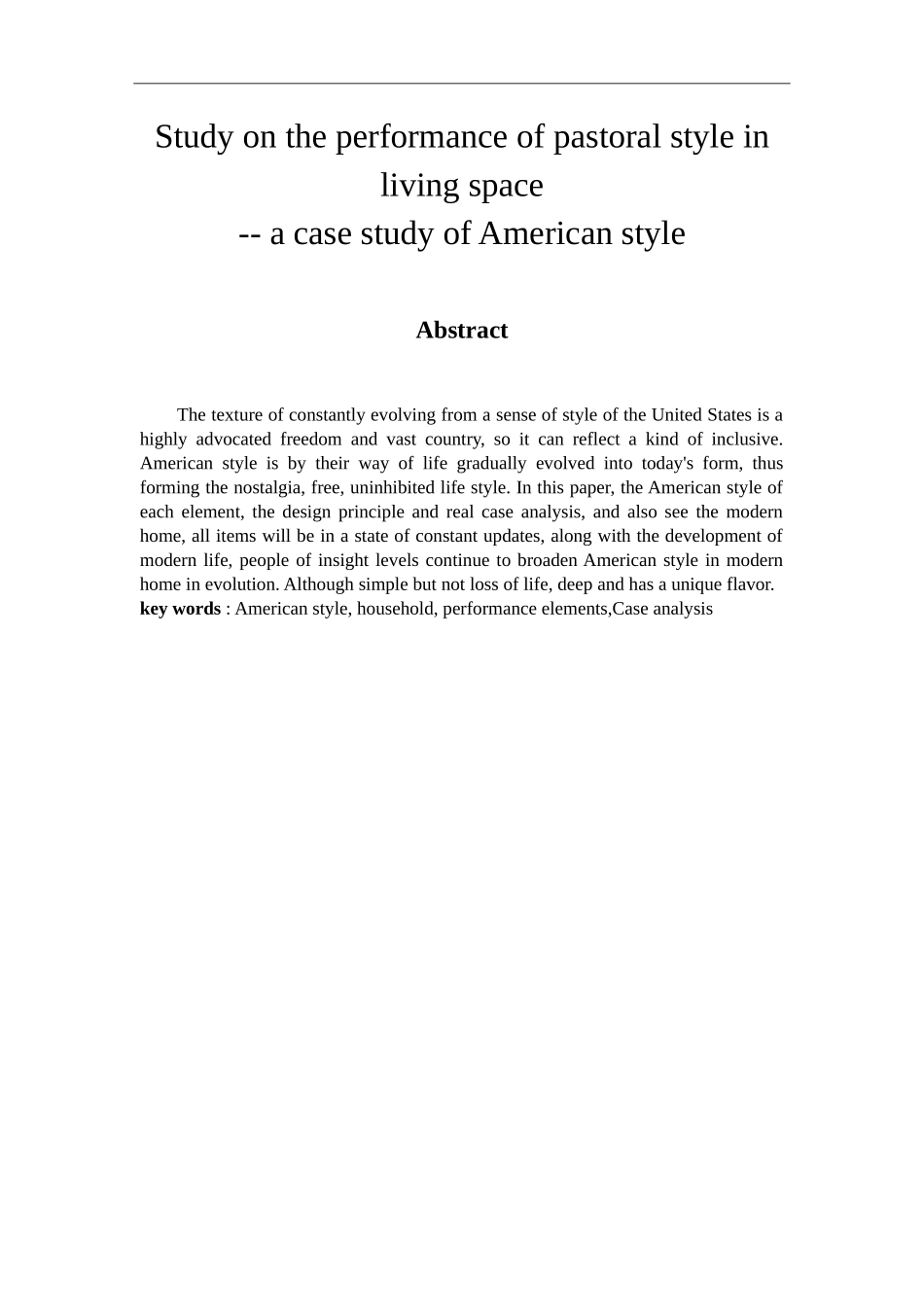 艺术设计专业  田园风格在居住空间中的表现研究——以美式风格为例_第2页