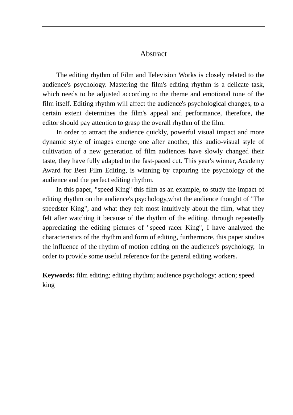 影视编导专业电影《极速车王》中的剪辑节奏与心理研究_第3页