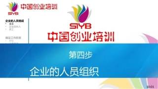 4-SYB新版课件-第四步：企业人员组织