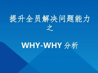 5Why分析法(经典完整版课件