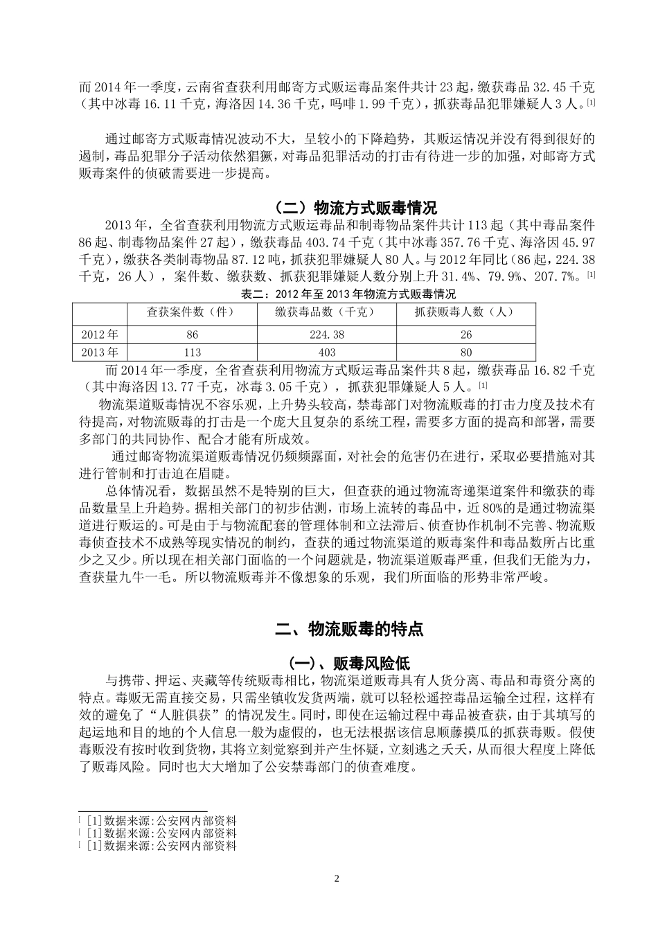 云南省物流贩毒现状及对策 禁毒学专业_第3页