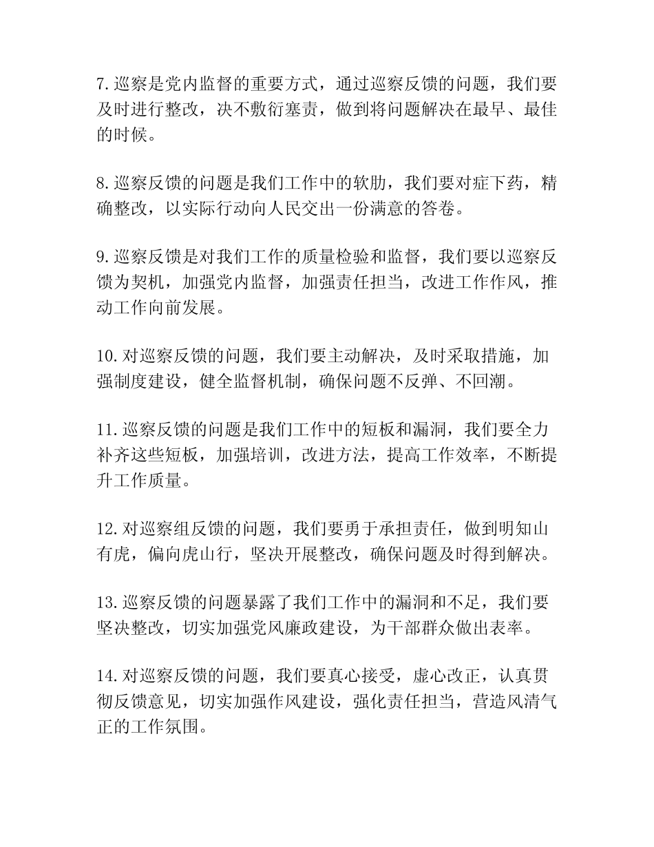 (24篇)巡察反馈会表态发言汇编 _第2页