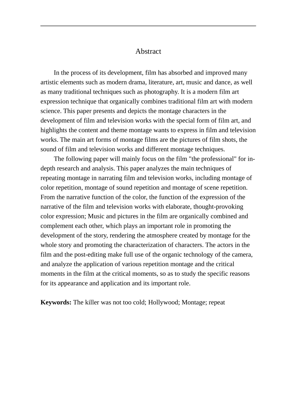 影视专业-电影《这个杀手不太冷》中重复蒙太奇的运用_第3页