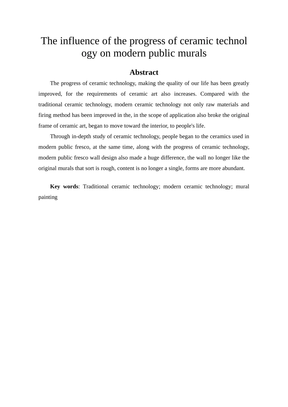 艺术设计专业 试论陶瓷技术的进步对现代公共壁画的影响_第2页