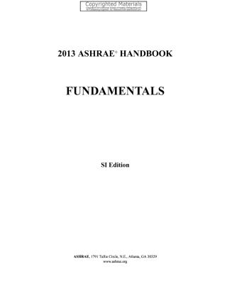 2013 ASHRAE Handbook -- Fundamentals SI Edition (ASHRAE)原版完整文件