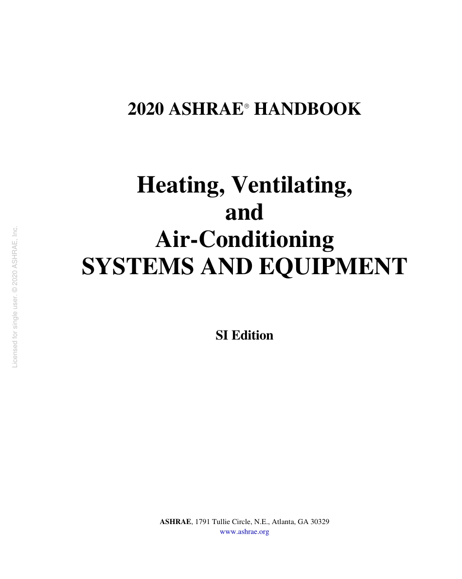 2020 ASHRAE Handbook HVAC Systems and Equipment (ASHRAE)原版完整文件_第1页