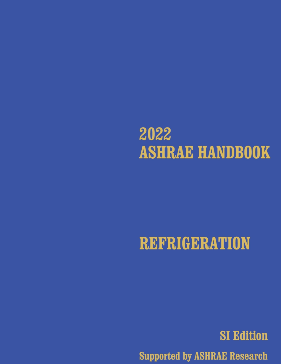 2022 Ashrae Handbook Refrigeration (Ashrae)原版完整文件_第1页
