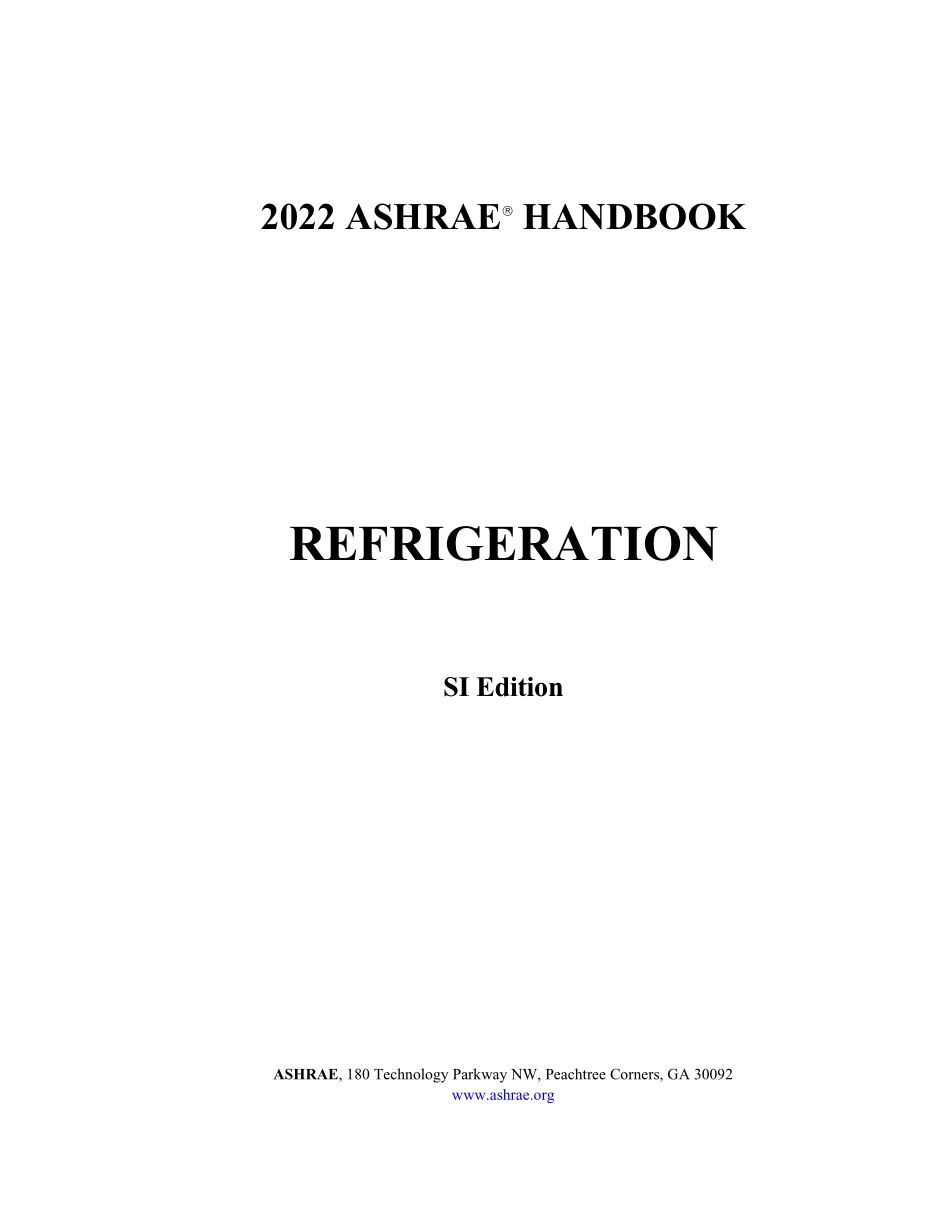 2022 Ashrae Handbook Refrigeration (Ashrae)原版完整文件_第2页