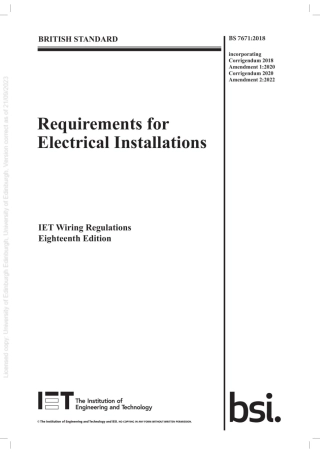 BS 7671-2018+A2-2022原版完整文件