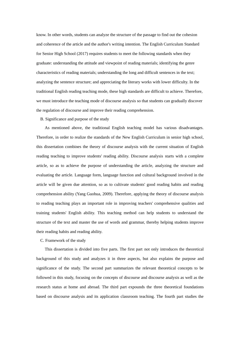 英语论文ApplicationofDiscourseAnalysisinSeniorHighSchoolEnglishReadingTeaching论文设计_第3页