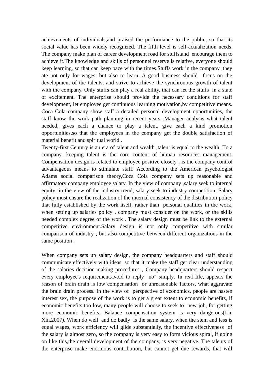 英语论文浅谈激发员工积极性的几点建议——以可口可乐公司为例论文_第3页