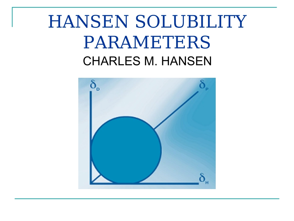 Hansen-Solubility-Parameters原版完整文件_第1页