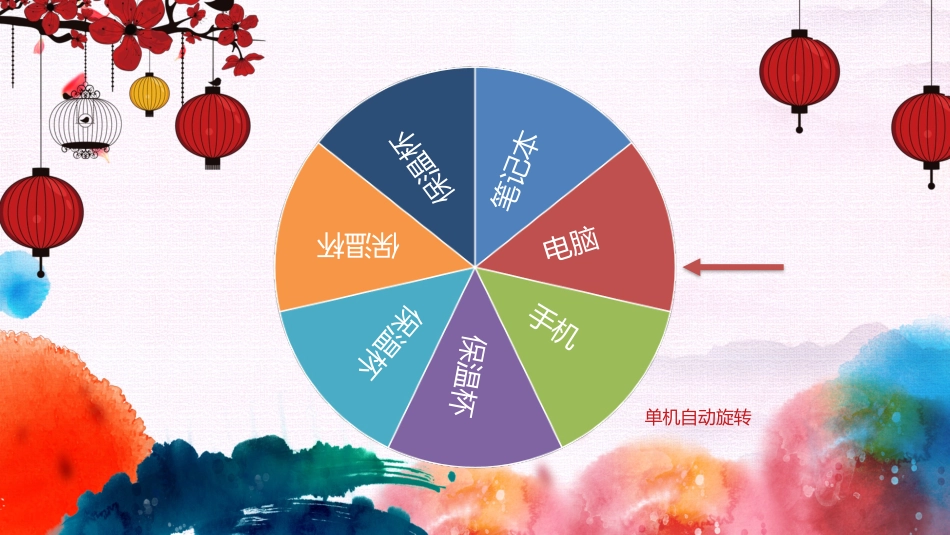 PPT版抽奖大转盘(可编辑)_第2页