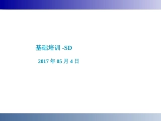 SAP-SD模块概览培训