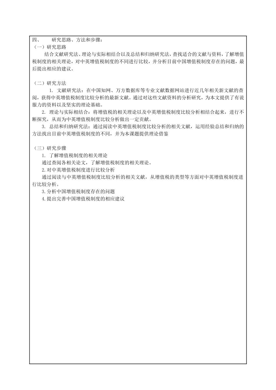 中英增值税制度比较分析开题报告）_第3页