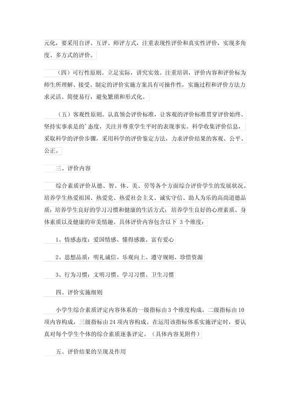 2023年学生综合素质评价实施方案(真题5篇) _第2页