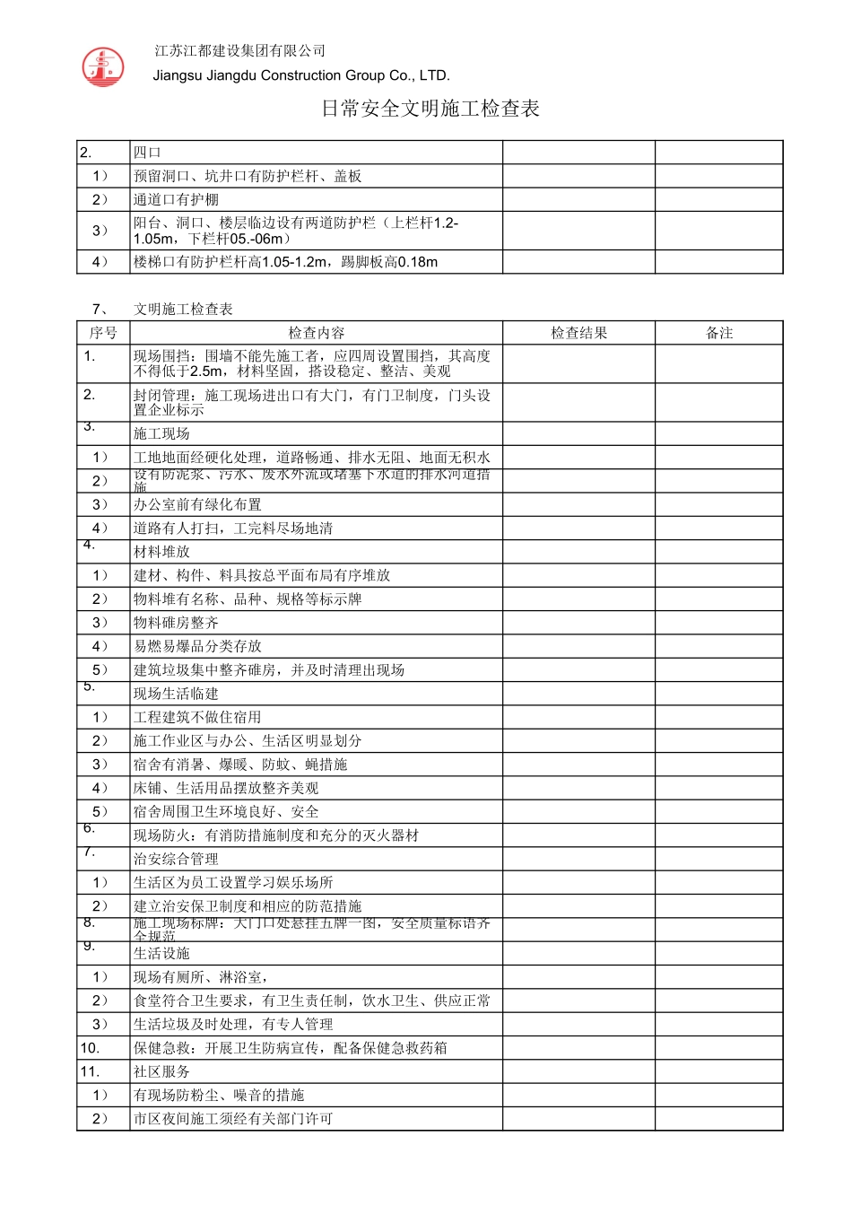 安全检查表清单_第3页