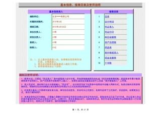 财务报表全套模板-彩版清晰