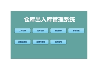 仓库出入库管理系统