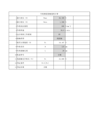 车轮踏面接触强度计算