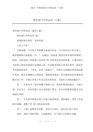 2024年领导部门年终总结(3)