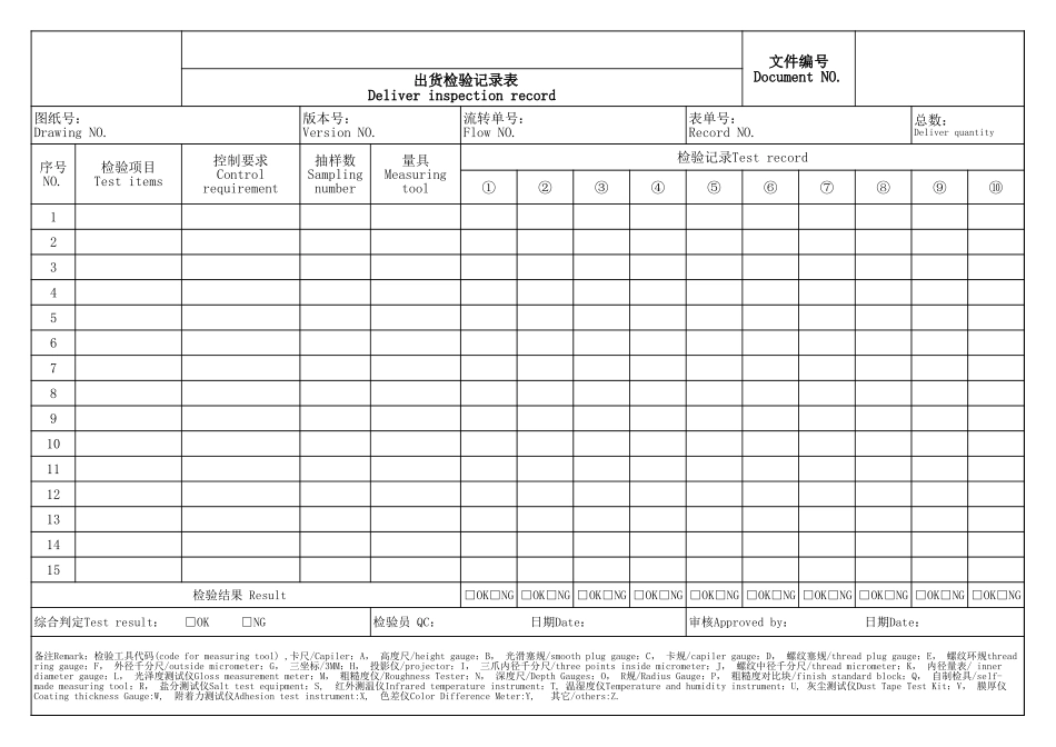 出货检验记录表-_第1页