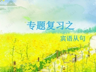 初中英语宾语从句