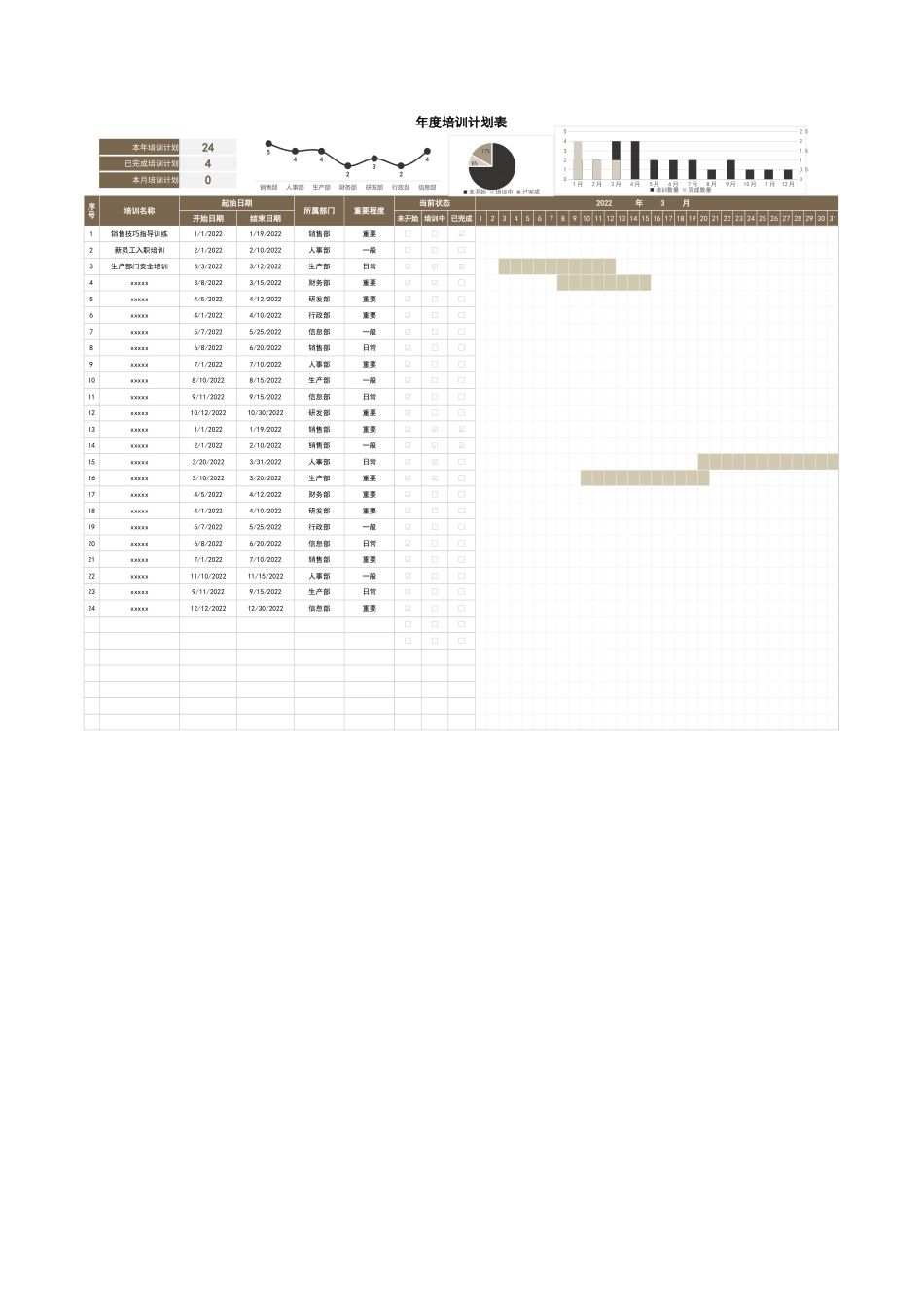 大气年度培训计划表_第1页