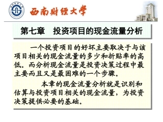 第5章投资项目的现金流量分析