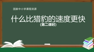 第17课 什么比猎豹的速度更快(第二课时)课件