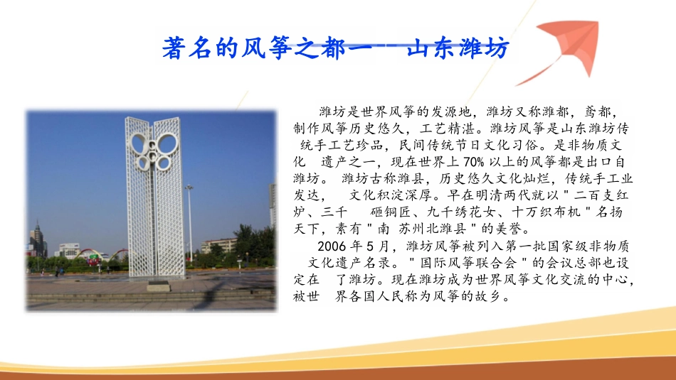 风筝的故事+美丽鸢都山东潍坊+教学课件_第3页